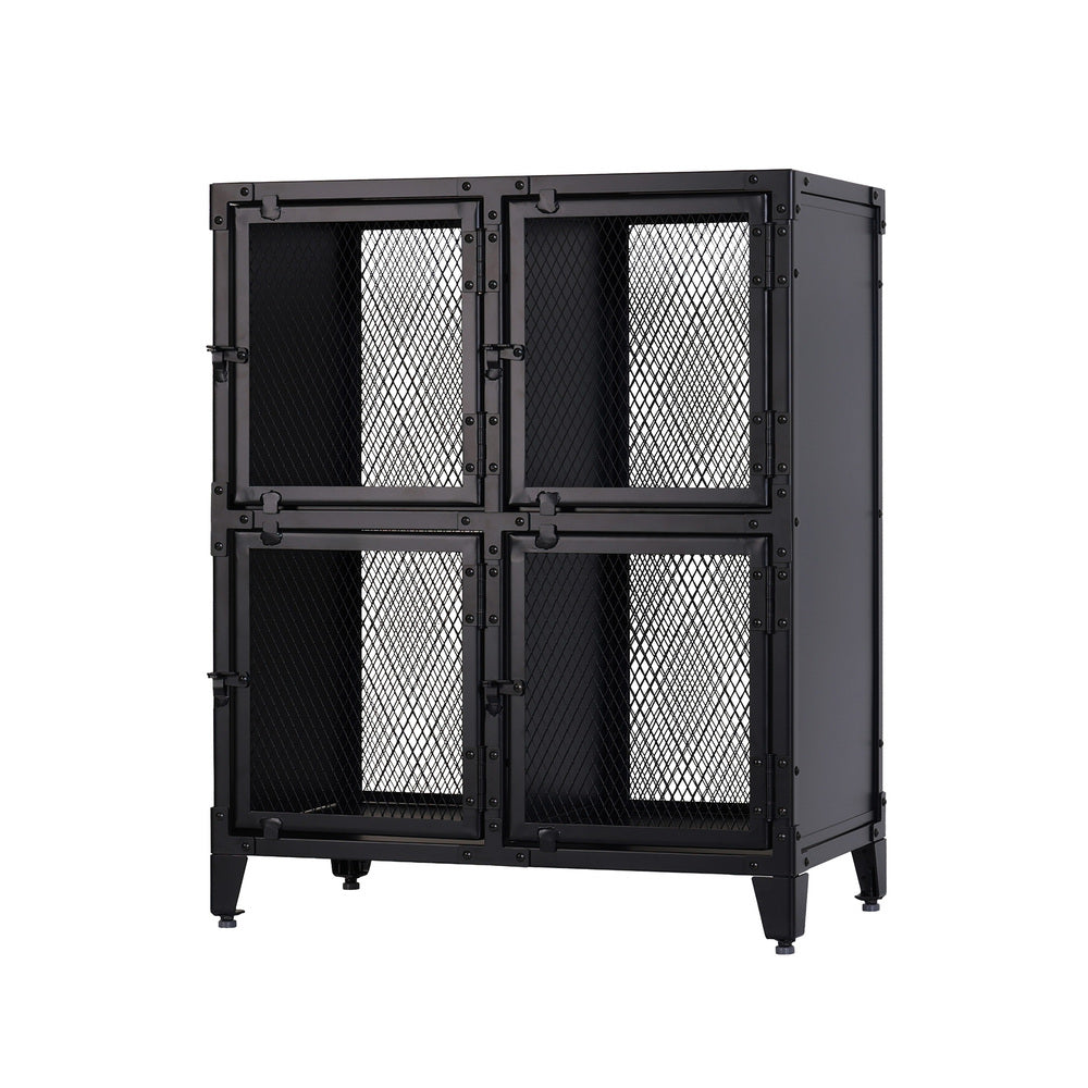 マットブラック 2列2段 スチールロッカー