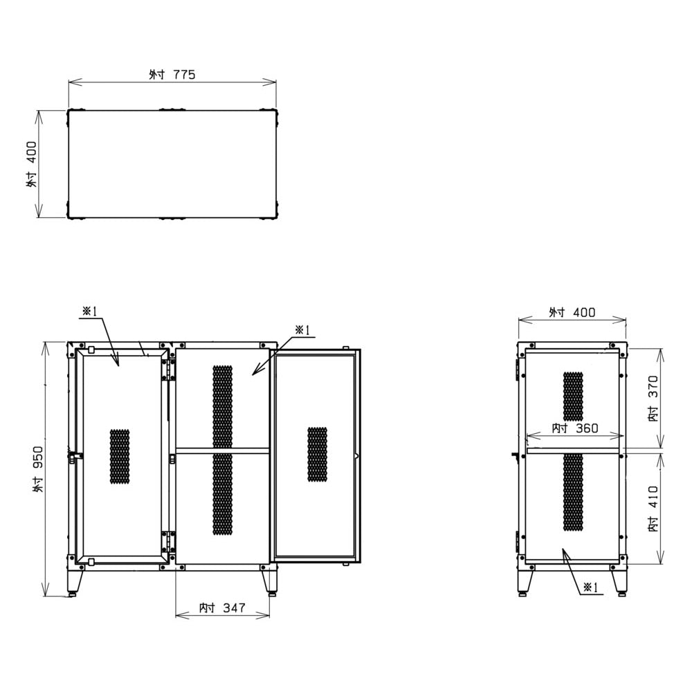 メッシュロッカー 組立タイプ スチール製【オフィス家具市場】【日本製】【H-ML】