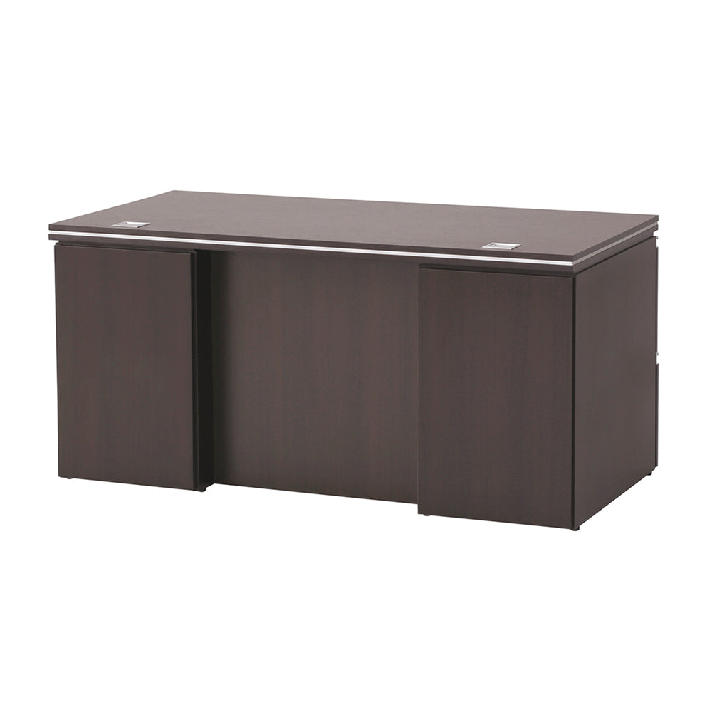 マネジメントデスク 背面 ダークブラウン 机