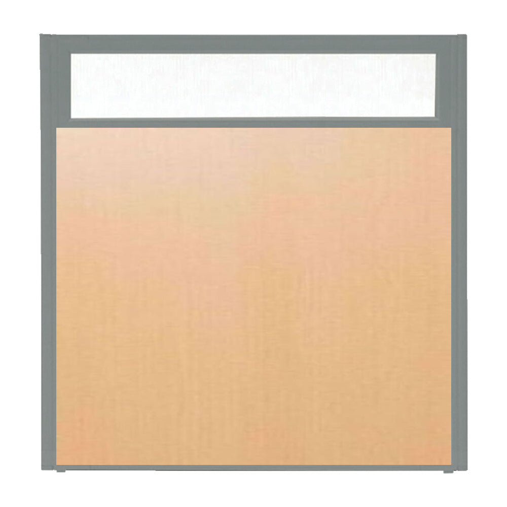 パーティション ポリカーボネイト パネル 上部半透明 仕切り 布張り シルバー枠【KO-MP_U】