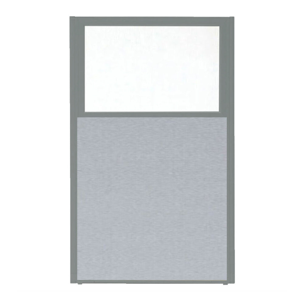 パーティション ポリカーボネイト パネル 上部半透明 仕切り 布張り シルバー枠【KO-MP_U】