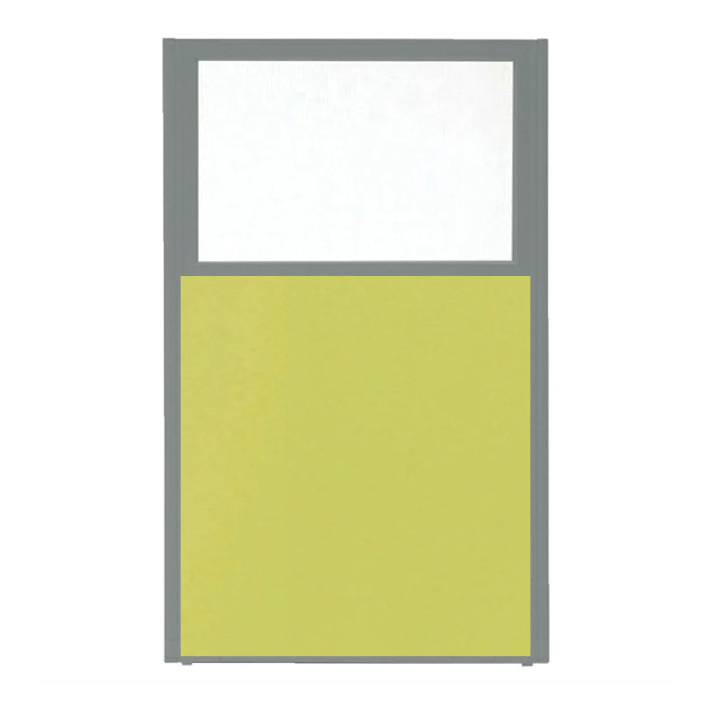 パーティション ポリカーボネイト パネル 上部半透明 仕切り 布張り シルバー枠【KO-MP_U】