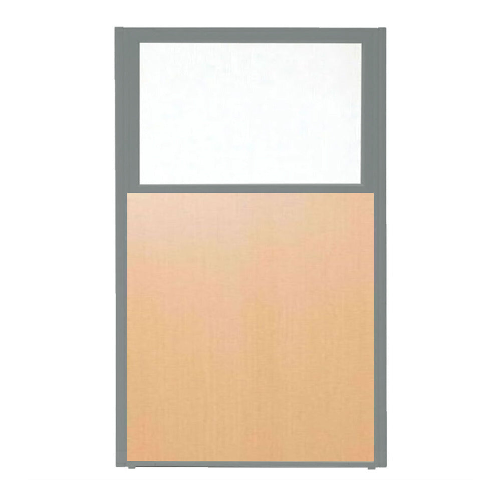 パーティション ポリカーボネイト パネル 上部半透明 仕切り 布張り シルバー枠【KO-MP_U】