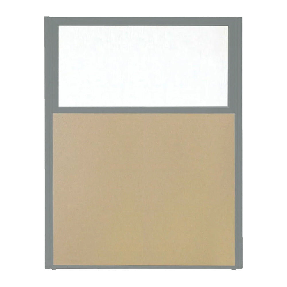 パーティション ポリカーボネイト パネル 上部半透明 仕切り 布張り シルバー枠【KO-MP_U】