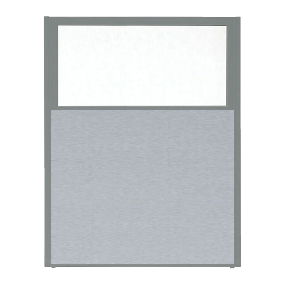 パーティション ポリカーボネイト パネル 上部半透明 仕切り 布張り シルバー枠【KO-MP_U】