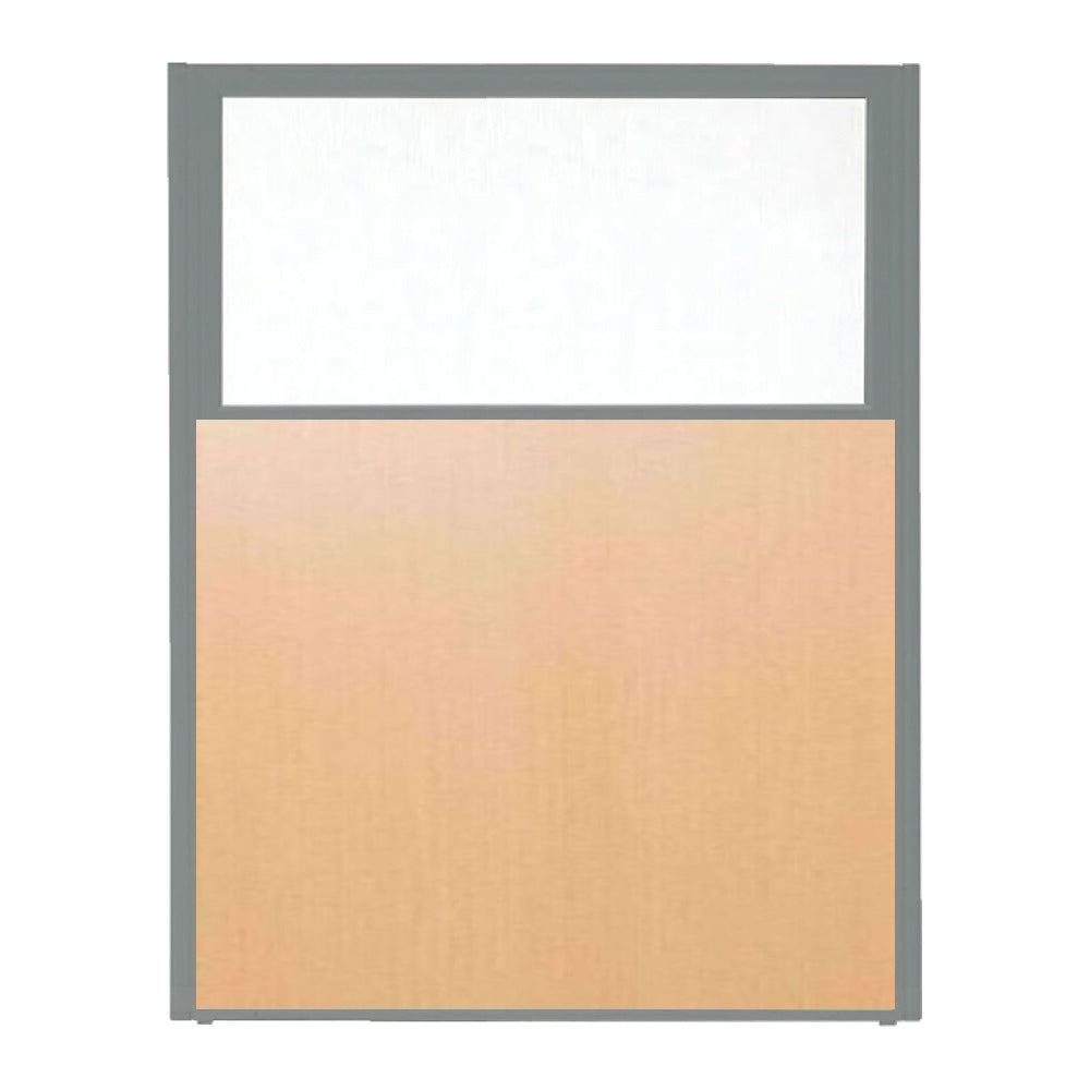 パーティション ポリカーボネイト パネル 上部半透明 仕切り 布張り シルバー枠【KO-MP_U】