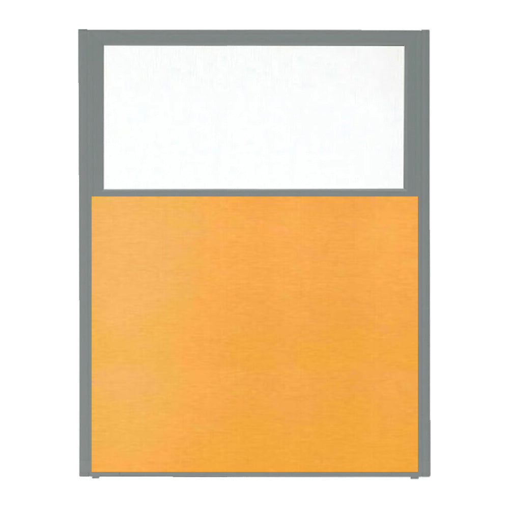 パーティション ポリカーボネイト パネル 上部半透明 仕切り 布張り シルバー枠【KO-MP_U】