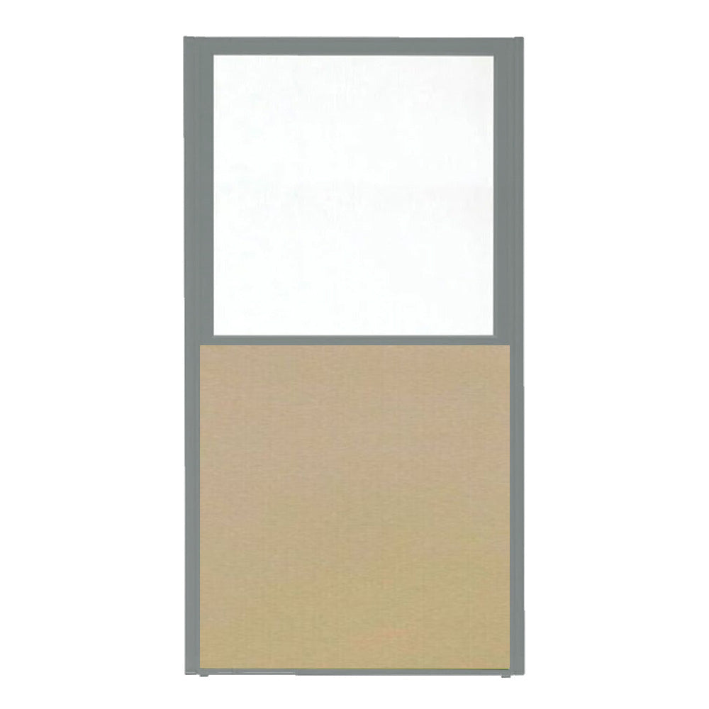 パーティション ポリカーボネイト パネル 上部半透明 仕切り 布張り シルバー枠【KO-MP_U】