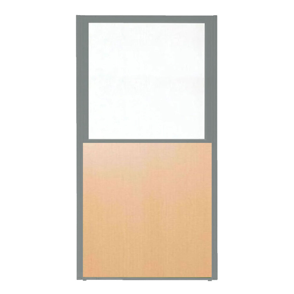 パーティション ポリカーボネイト パネル 上部半透明 仕切り 布張り シルバー枠【KO-MP_U】