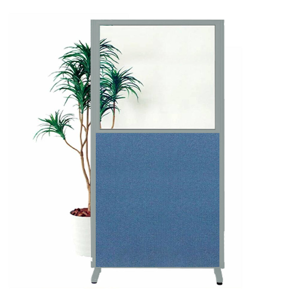 パーティション H1500・H1800 アクリルパネル 上部透明 仕切り 布張り【KO-MPB_UAR】