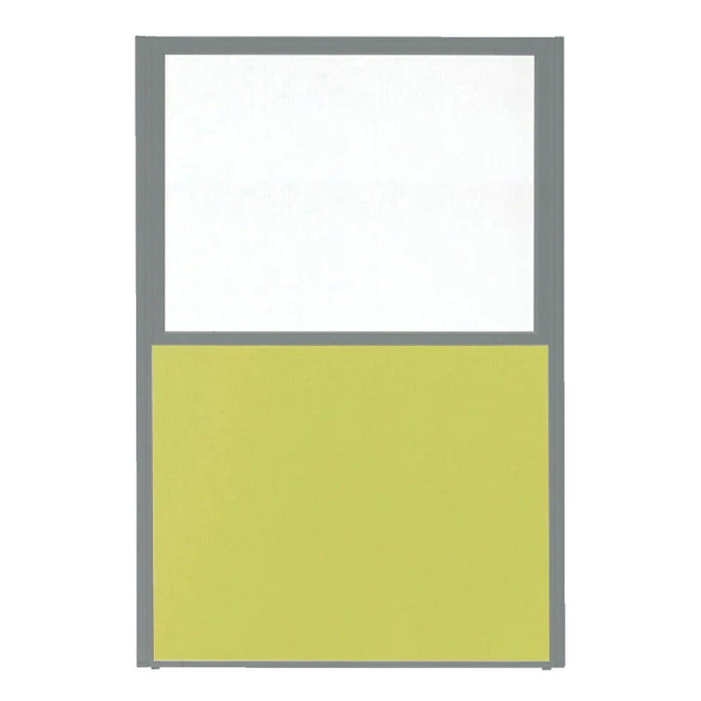 パーティション ポリカーボネイト パネル 上部半透明 仕切り 布張り シルバー枠【KO-MP_U】