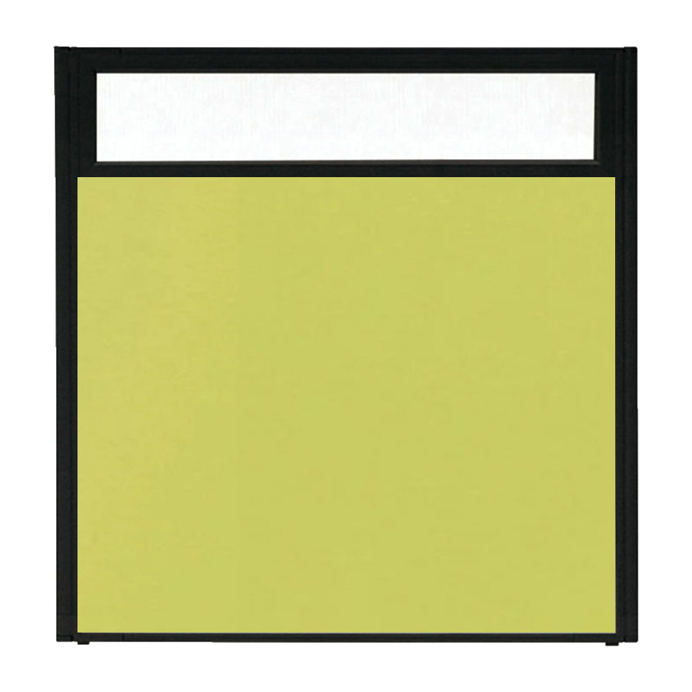 パーティション ポリカーボネイト パネル 上部半透明 仕切り 布張り ブラック枠【KO-MPB_U】