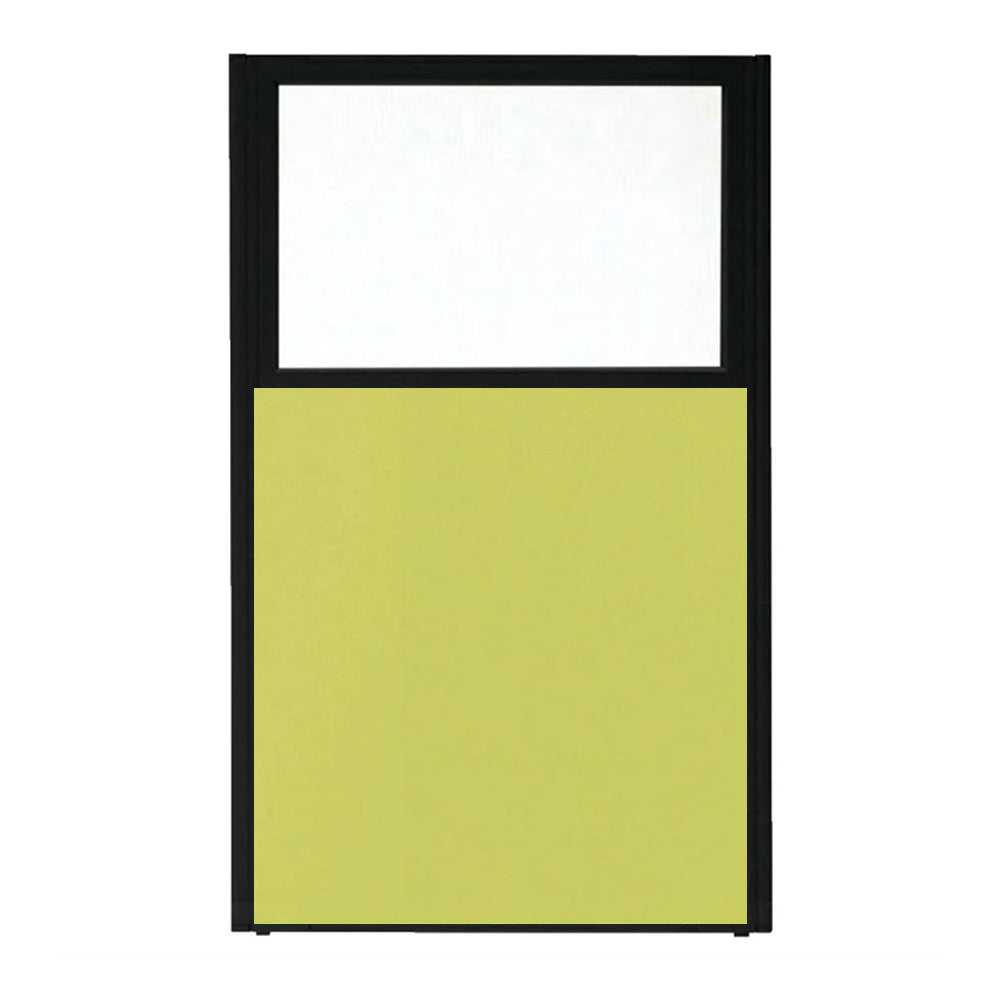 パーティション ポリカーボネイト パネル 上部半透明 仕切り 布張り ブラック枠【KO-MPB_U】