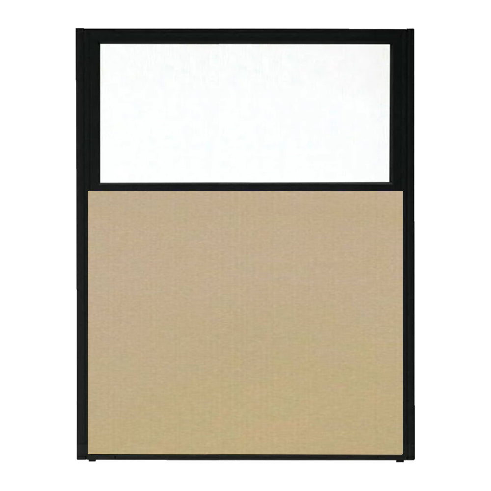 パーティション ポリカーボネイト パネル 上部半透明 仕切り 布張り ブラック枠【KO-MPB_U】