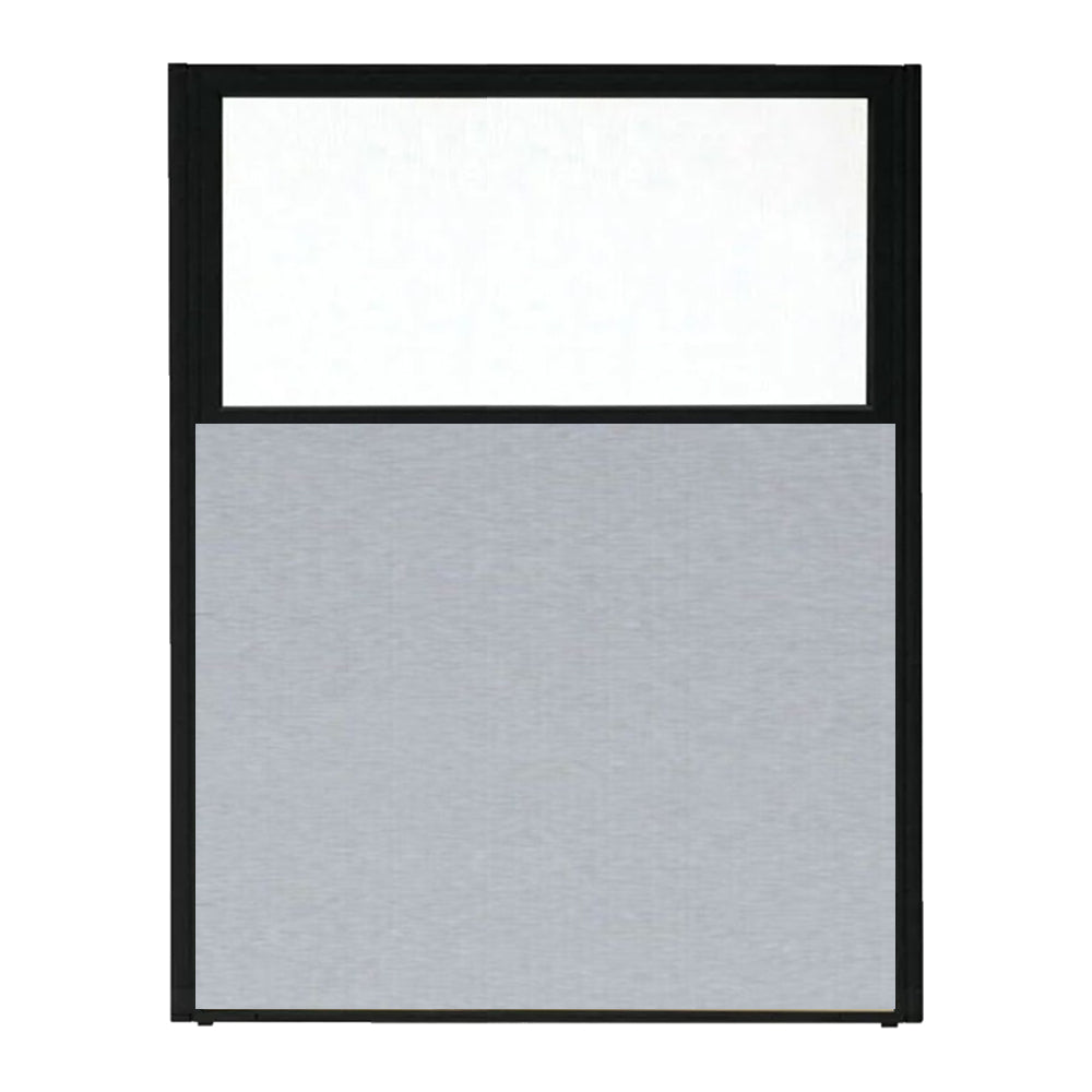 パーティション ポリカーボネイト パネル 上部半透明 仕切り 布張り ブラック枠【KO-MPB_U】