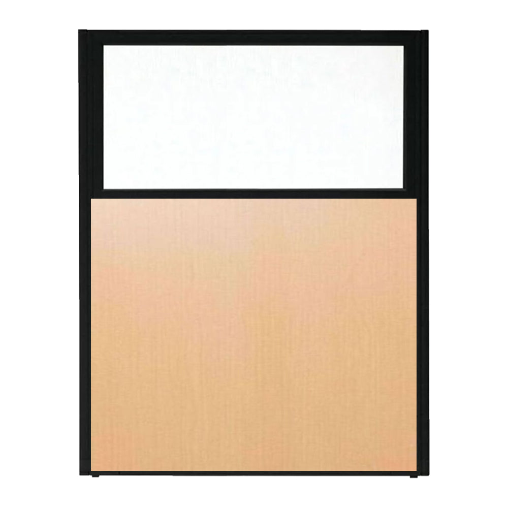 パーティション ポリカーボネイト パネル 上部半透明 仕切り 布張り ブラック枠【KO-MPB_U】