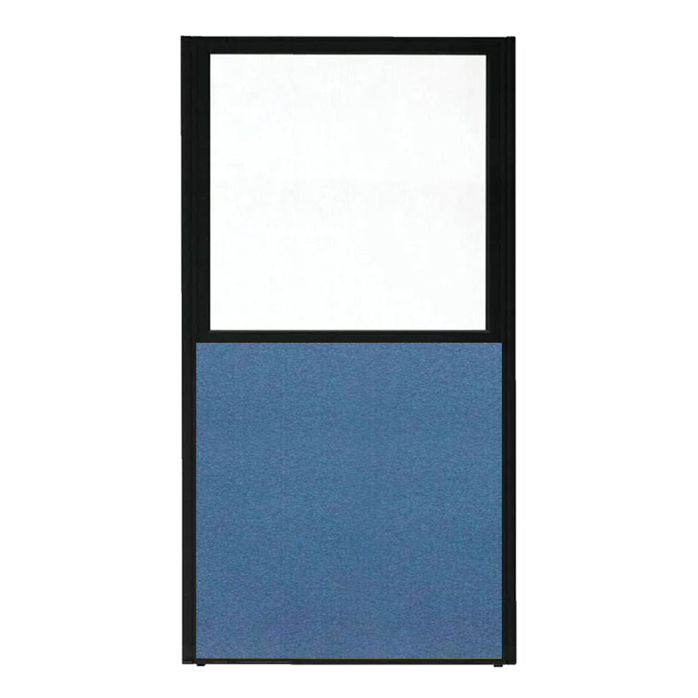 パーティション ポリカーボネイト パネル 上部半透明 仕切り 布張り ブラック枠【KO-MPB_U】