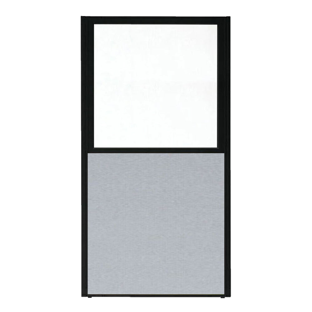 パーティション ポリカーボネイト パネル 上部半透明 仕切り 布張り ブラック枠【KO-MPB_U】