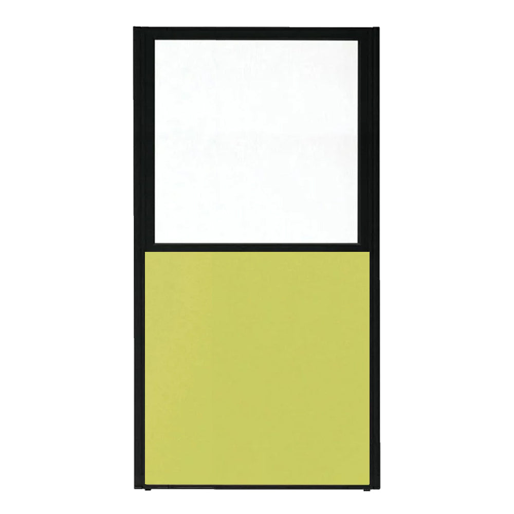 パーティション ポリカーボネイト パネル 上部半透明 仕切り 布張り ブラック枠【KO-MPB_U】