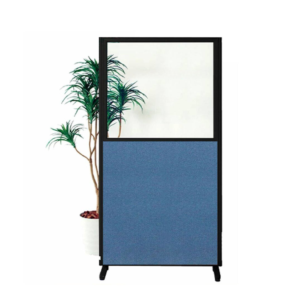 パーティション H1500・H1800 アクリルパネル 上部透明 仕切り 布張り【KO-MPB_UAR】