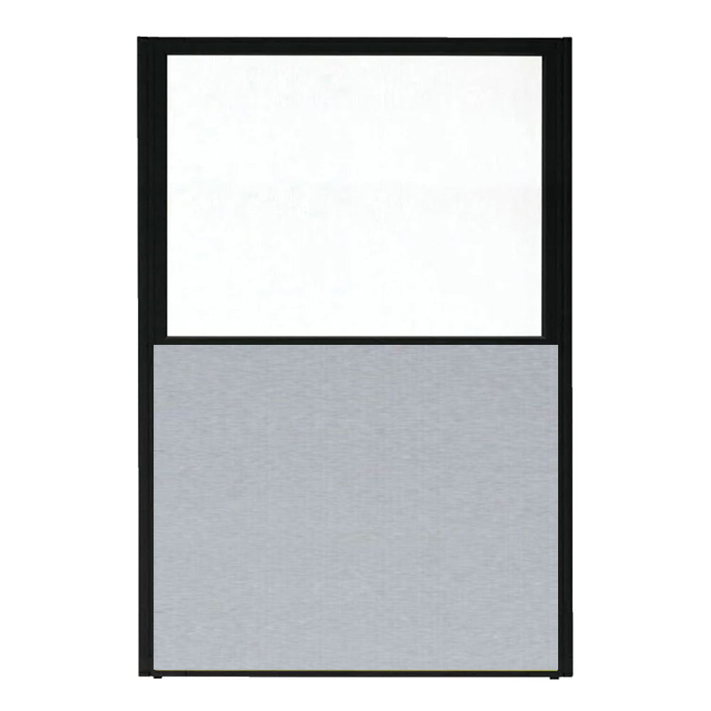 パーティション ポリカーボネイト パネル 上部半透明 仕切り 布張り ブラック枠【KO-MPB_U】