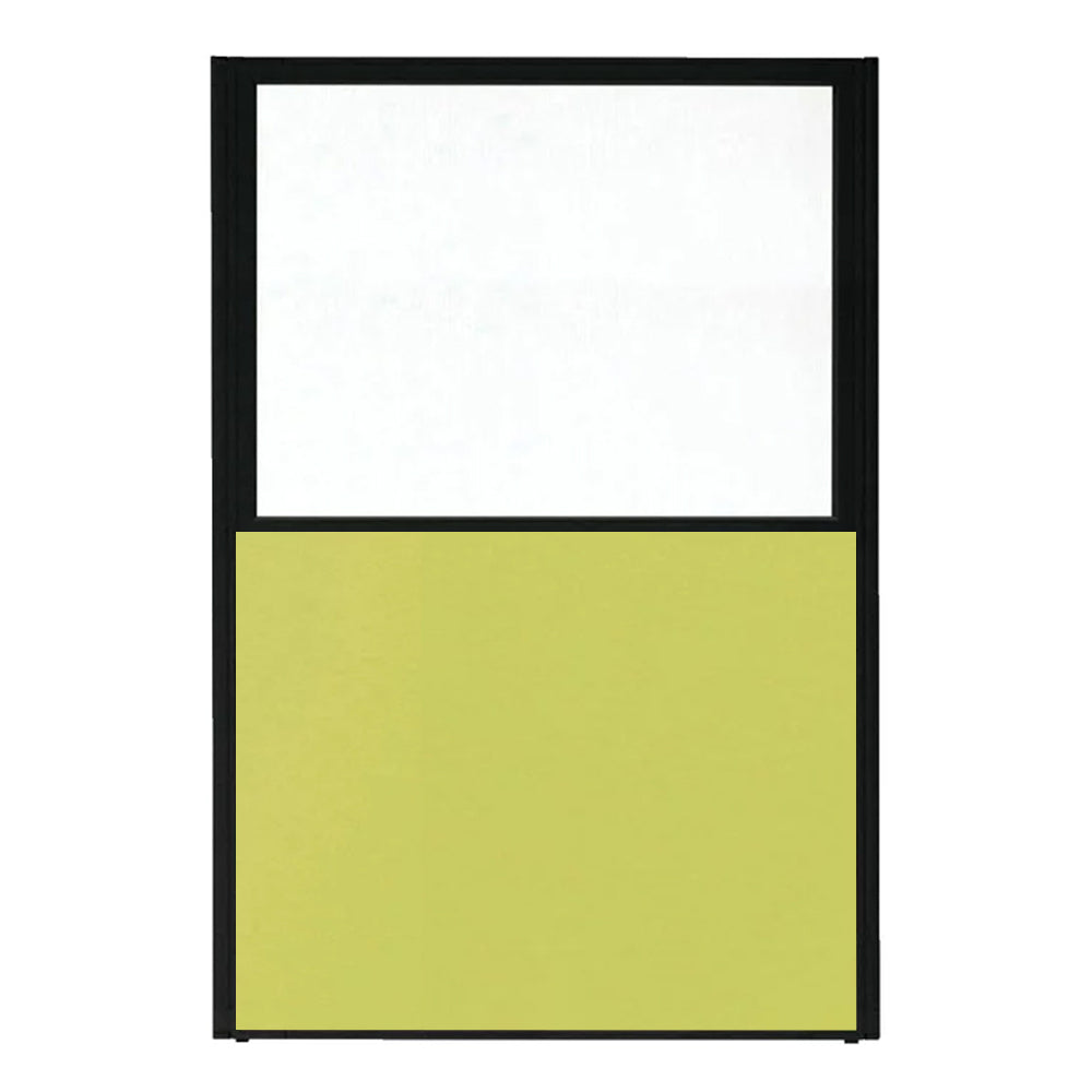 パーティション ポリカーボネイト パネル 上部半透明 仕切り 布張り ブラック枠【KO-MPB_U】