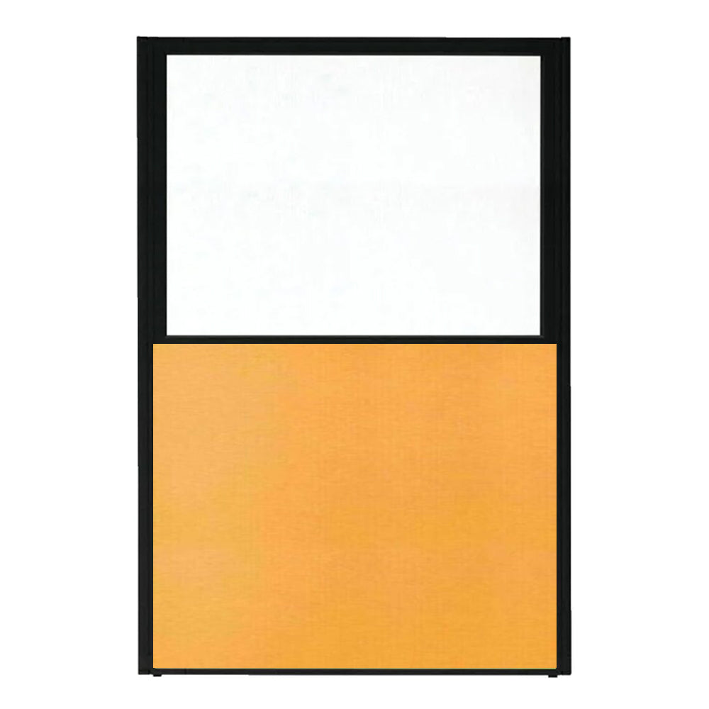 パーティション ポリカーボネイト パネル 上部半透明 仕切り 布張り ブラック枠【KO-MPB_U】