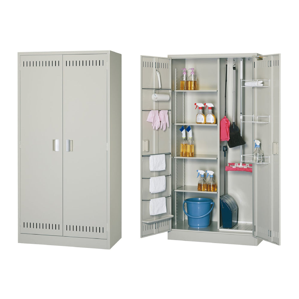 オフィスロッカー 両開タイプ 掃除用具ロッカー