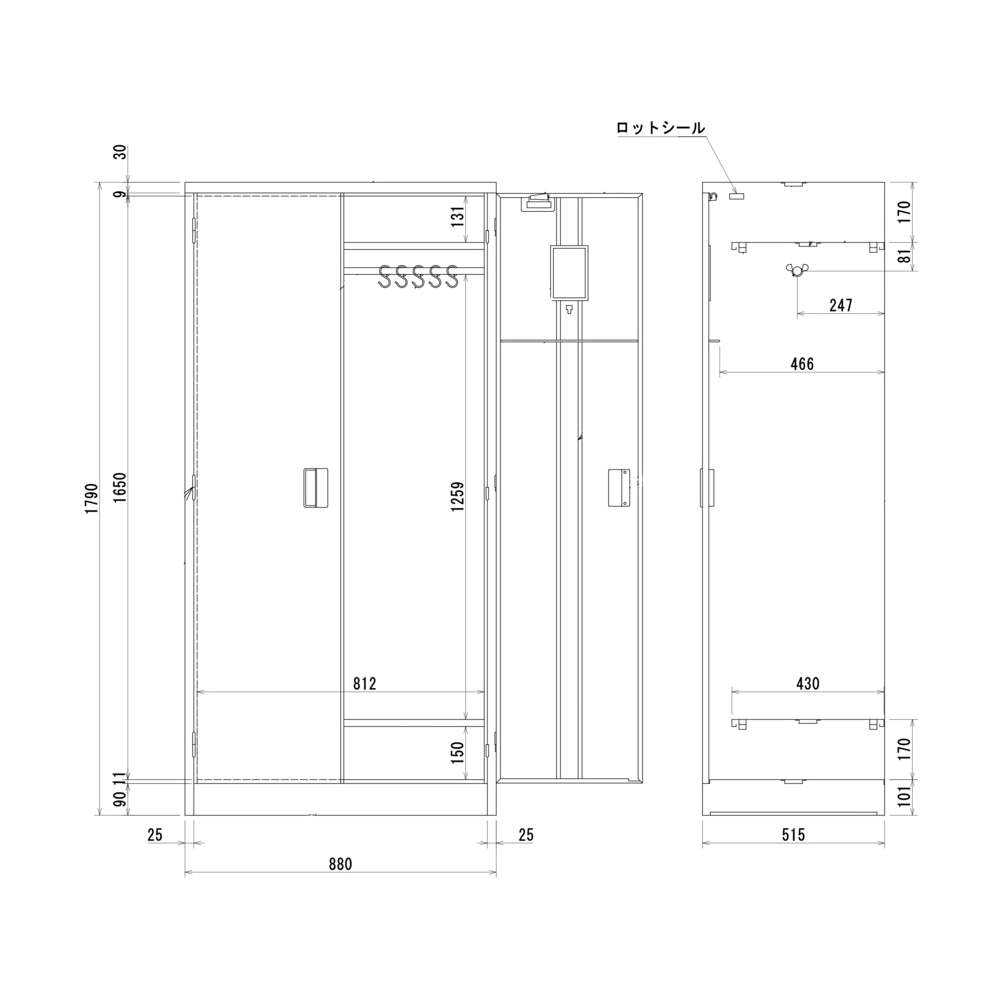空間効率 簡単設置 多用途 更衣ロッカー