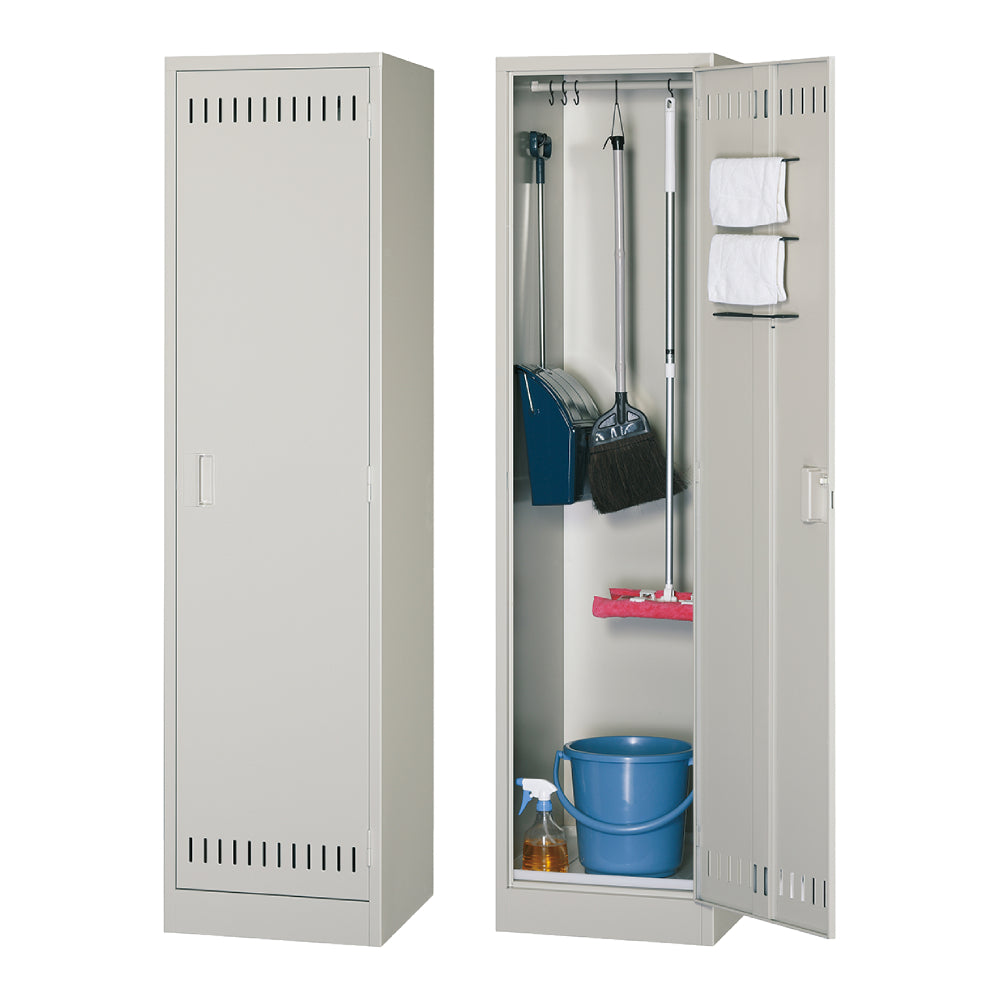 掃除用具ロッカー 片開タイプ 鍵なし