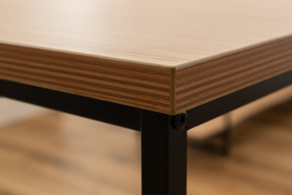 アジャスター付 PCデスク オフィスデスク W120 D60 ワゴンデスク ナチュラル デスク【az-ooff】