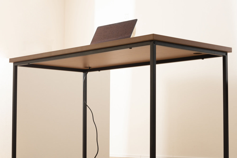 アジャスター付 PCデスク オフィスデスク W120 D60 ワゴンデスク ナチュラル デスク【az-ooff】