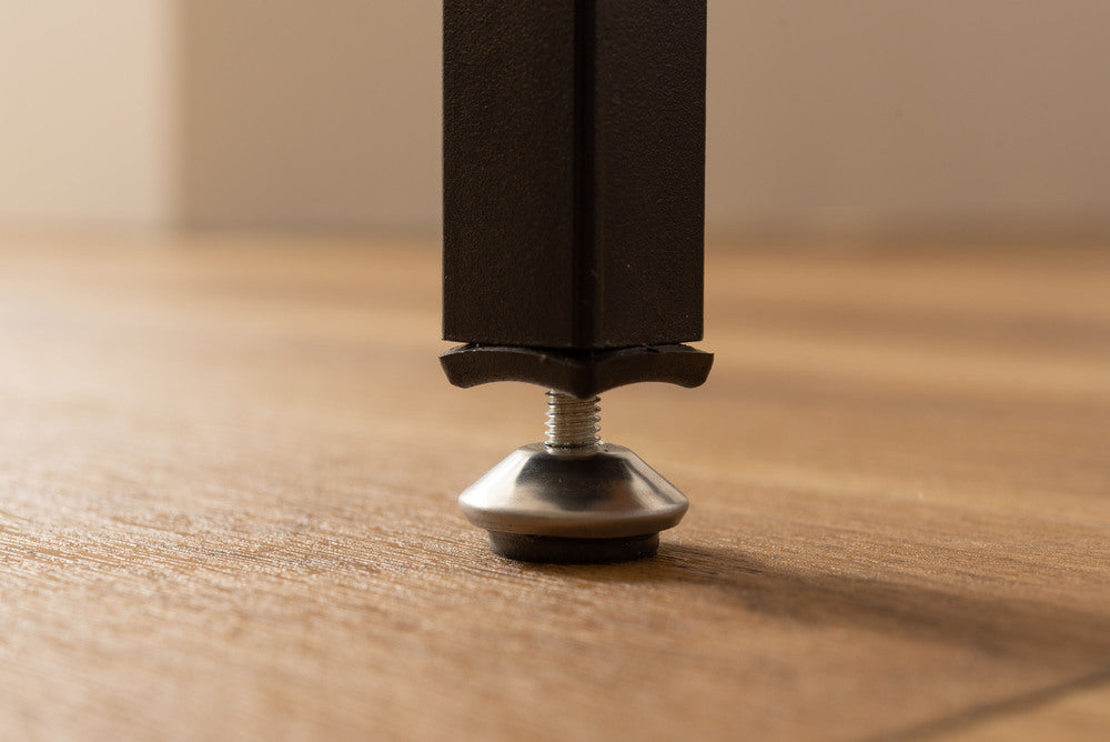 アジャスター付 PCデスク オフィスデスク W120 D60 ワゴンデスク ナチュラル デスク【az-ooff】