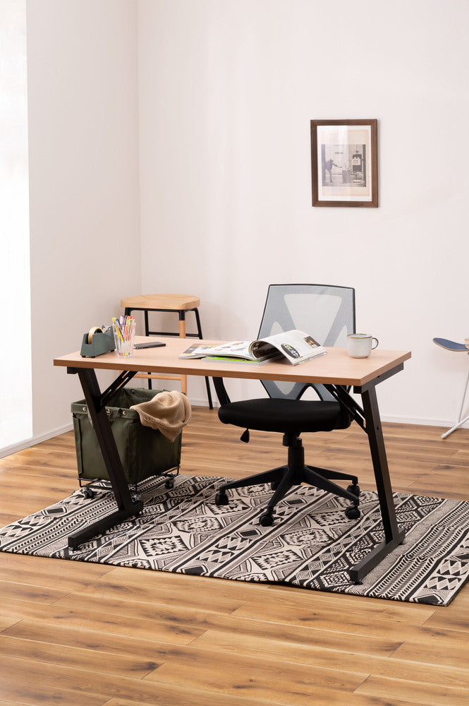 アジャスター付 PCデスク オフィスデスク W120 D60 ワゴンデスク ナチュラル デスク【az-ooff】