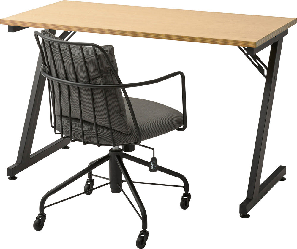 アジャスター付 PCデスク オフィスデスク W120 D60 ワゴンデスク ナチュラル デスク【az-ooff】