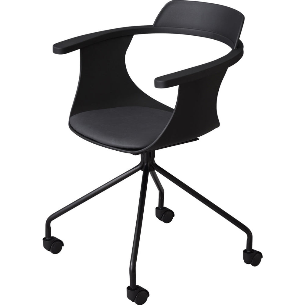 デスクチェア アームチェア スチール脚