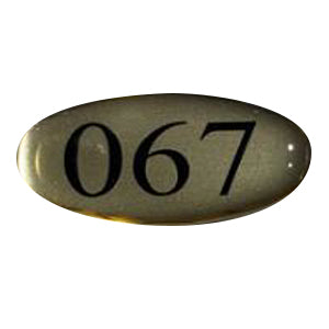 角型・楕円形 プレート ロッカー用 オプション 1個 数字記載 扉貼付け 利用者識別