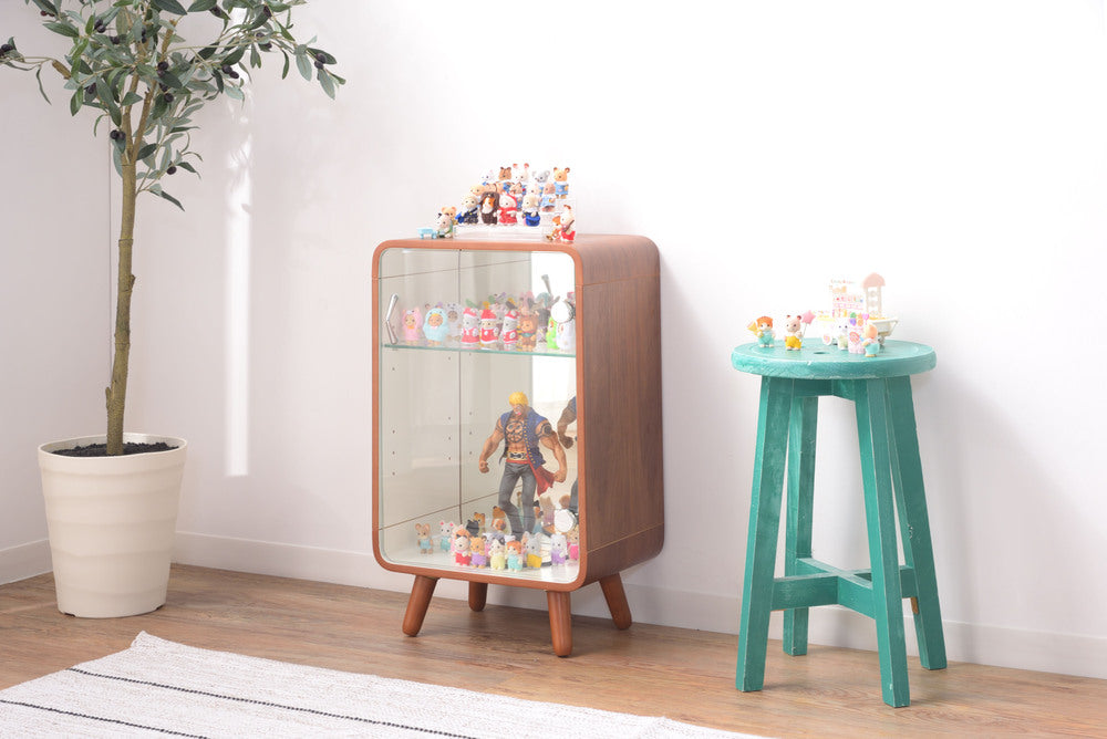 コレクションシェルフ 飾り物 可動式ガラス板