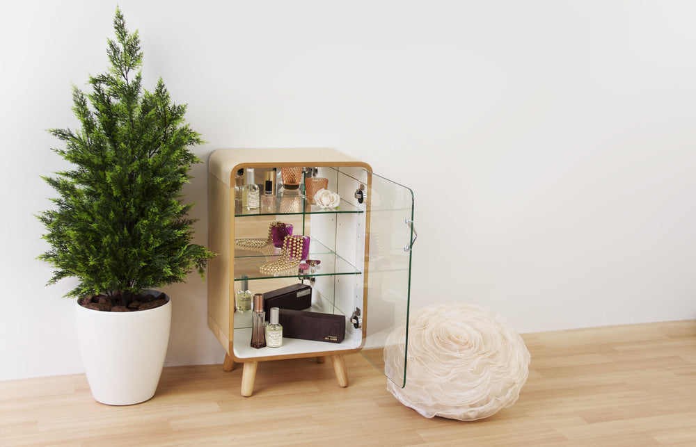 コレクションシェルフ ラック 棚 フィギュアケース ガラスラック リビング収納【az-poft-611】