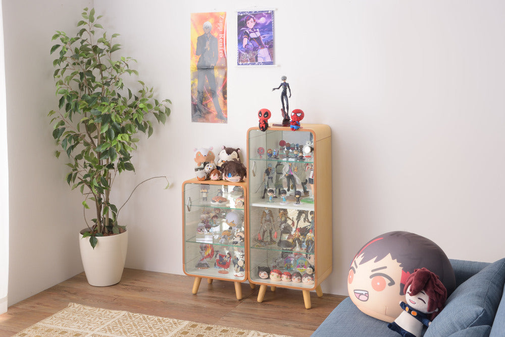 コレクションシェルフ ラック 棚 フィギュアケース ガラスラック リビング収納【az-poft-611】