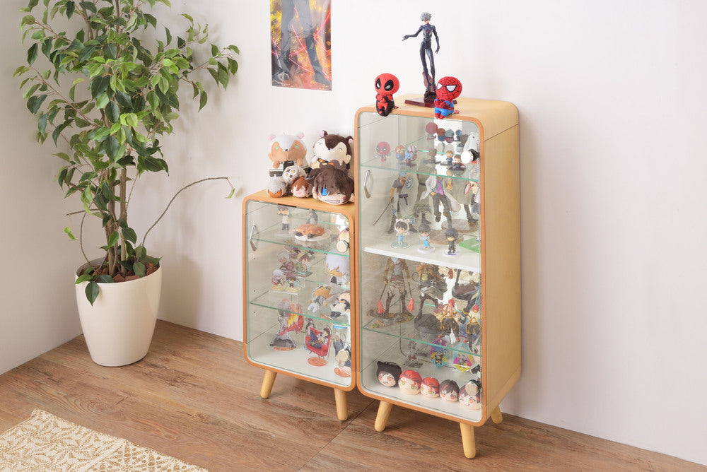 コレクションシェルフ ラック 棚 フィギュアケース ガラスラック リビング収納【az-poft-611】