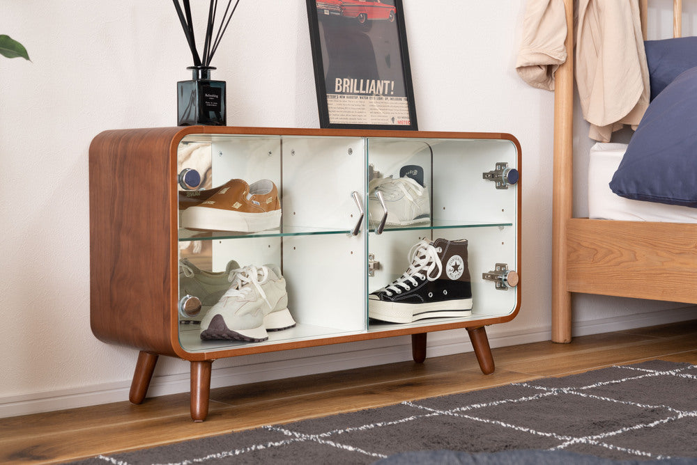 コレクションシェルフ ラック 棚 フィギュアケース ガラスラック リビング収納【az-poft-611】