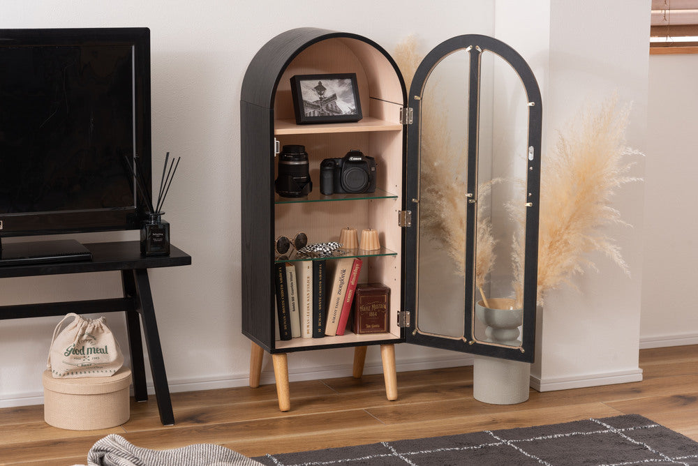 アーチ型 ガーリー コレクションシェルフ ラック 棚 フィギュアケース ガラスラック【az-poft-621】