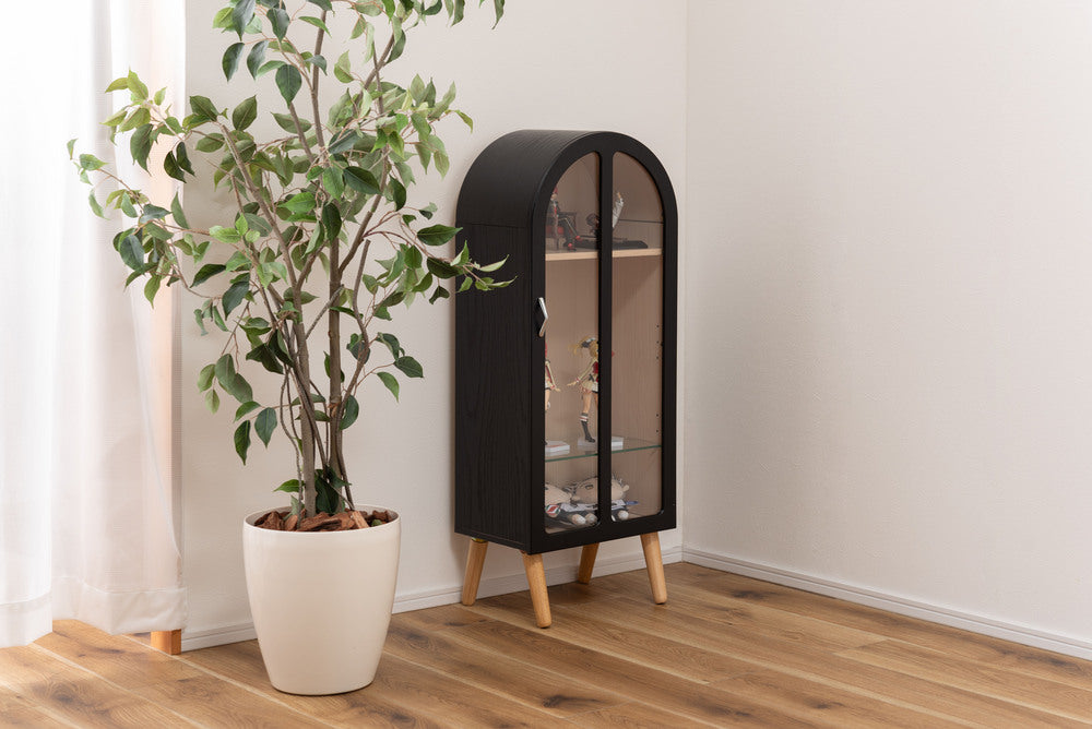 アーチ型 ガーリー コレクションシェルフ ラック 棚 フィギュアケース ガラスラック【az-poft-621】