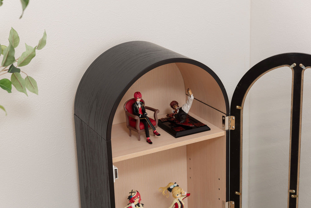 アーチ型 ガーリー コレクションシェルフ ラック 棚 フィギュアケース ガラスラック【az-poft-621】