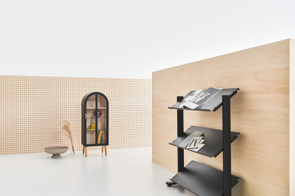 アーチ型 ガーリー コレクションシェルフ ラック 棚 フィギュアケース ガラスラック【az-poft-621】