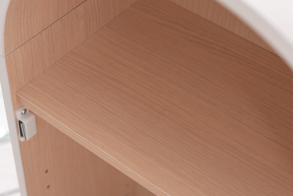 アーチ型 ガーリー コレクションシェルフ ラック 棚 フィギュアケース ガラスラック【az-poft-621】