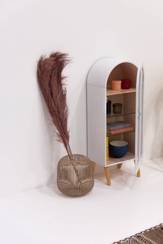 アーチ型 ガーリー コレクションシェルフ ラック 棚 フィギュアケース ガラスラック【az-poft-621】