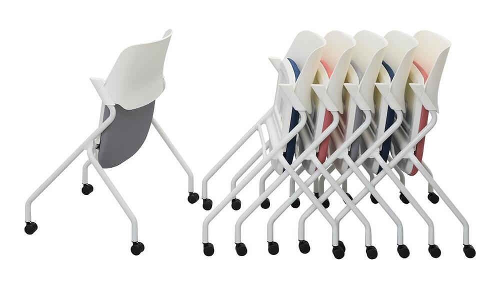 スタック チェア 平行にスタッキング可能