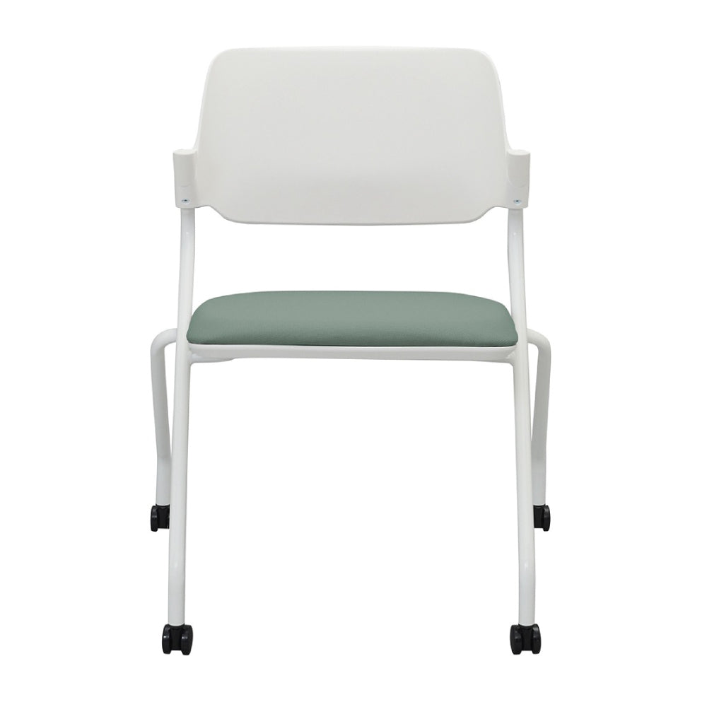 肘無し ホワイトフレーム オフィスチェア